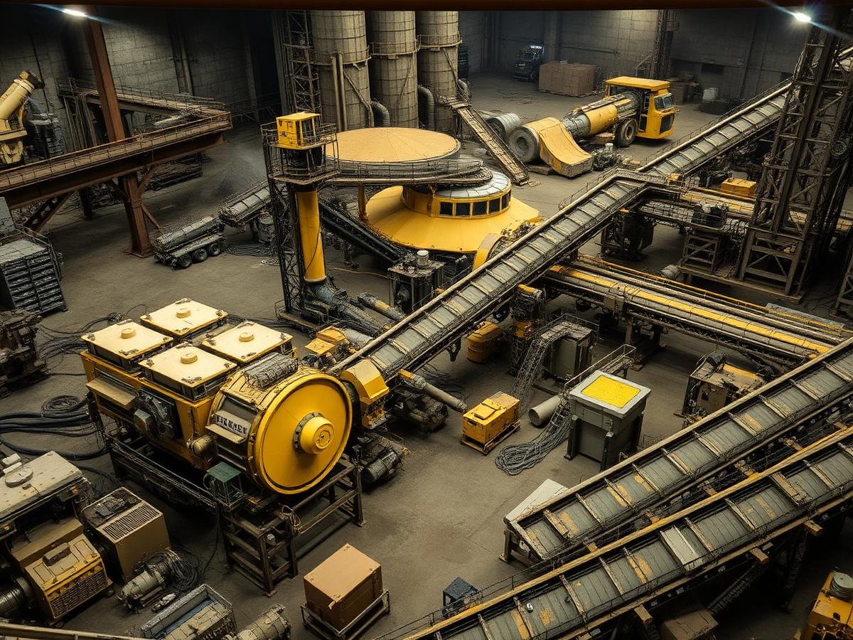 Industrial mining processing plant